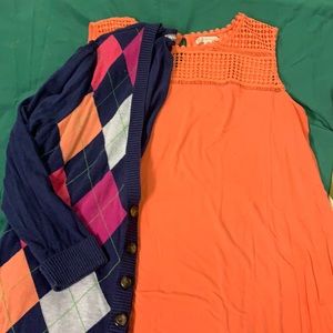 Gently worn shell and matching cardigan